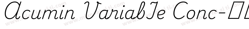Acumin VariabIe Conc字体转换